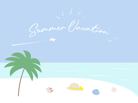 夏休み 夏休み 夏休み,海,バカンスのイラスト素材