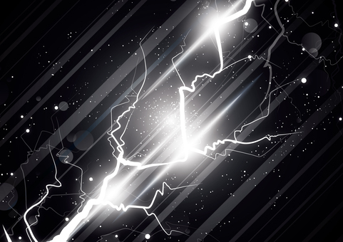 激しい雷と光の背景素材 雷,稲妻,電流,エネルギー,光,フレア,パーティクル,ライン,背景のイラスト素材