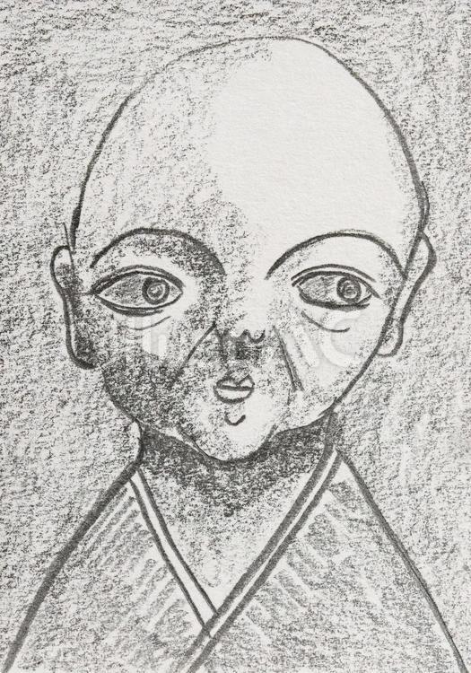 僧侶風の人物 坊主,僧侶,人物のイラスト素材