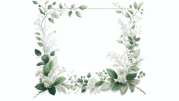 植物框架插畫素材, , JPG 和 PNG