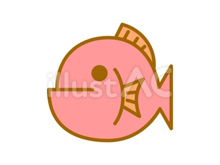魚　大型　赤 魚,動物,魚介類のイラスト素材