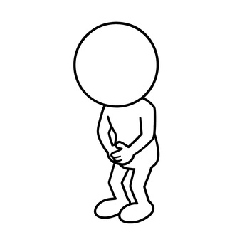 腹痛の人 腹痛,痛み,苦痛,体調,健康,不調,病気,内臓,人間,表情のイラスト素材