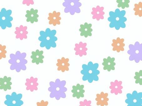 シンプル花柄背景 シンプル,花,植物,カラフル,パステル,背景のイラスト素材