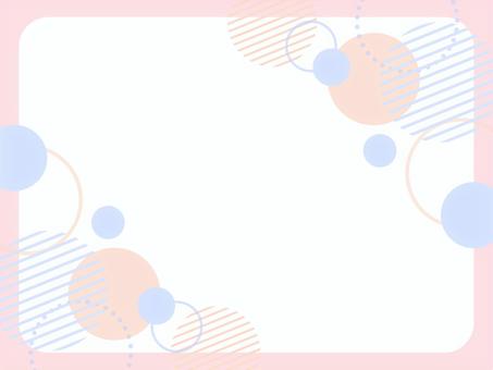 パステルなメンフィスフレーム くすみ 背景,メンフィス,くすみカラー,パステル,ポップ,かわいい,ピンク,青,水色,オレンジのイラスト素材