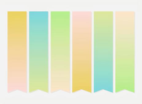 グラデーション帯 web,サイト,ec,ポップ,カラフル,グラデーション,グラデ,色,タグ,帯のイラスト素材