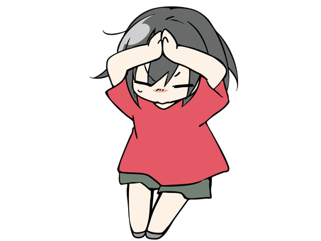 こども おねがい 子供,女の子,短パン,お願い,懇願,祈る,必死,ポーズ,ユーモア,白背景のイラスト素材