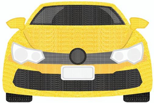 Colorful car yellow front, car, positive, yellow, JPG and PNG