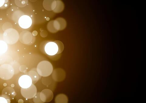 ゴールドの光の玉ボケとパーティクルの素材 光,玉ボケ,パーティクル,スタイリッシュ,ゴールド,背景のイラスト素材