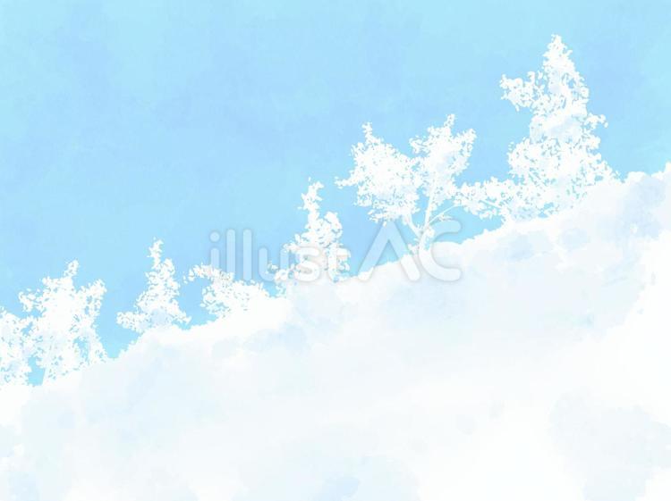 雪山の斜面 雪山,斜面,冬のイラスト素材