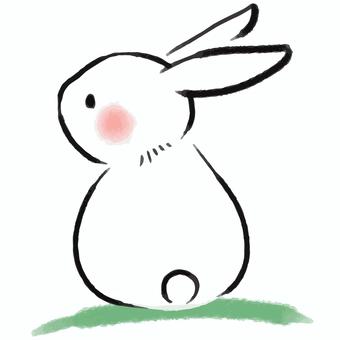 new year's card rabbit sexagenary cycle illustration cute, new year's card, rabbit, rabbit, JPG, PNG and AI