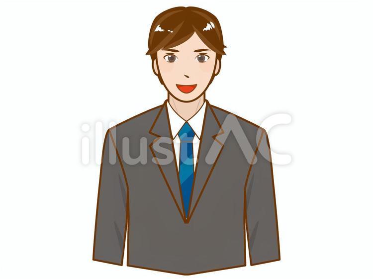 スーツを着た男性 男性,就活,ビジネスマンのイラスト素材