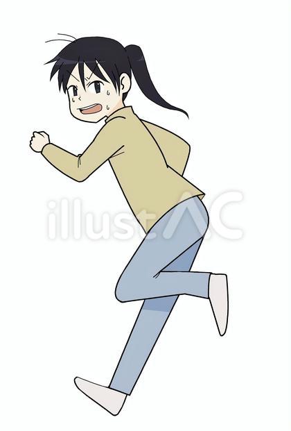 捨て台詞を吐いて逃げる女性