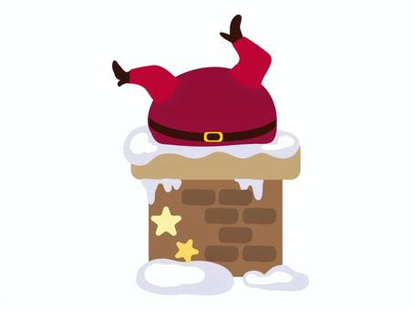 煙突に突っ込んだあわてんぼうのサンタ