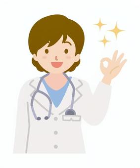 OKしている女医_上半身1 OKしている女医_上半身1 女医,医者,女性,女,聴診器,人物,笑顔,ok,指,了解のイラスト素材