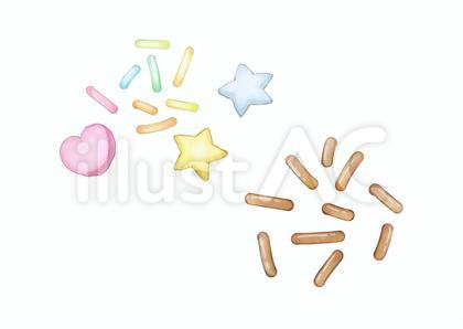 お菓子 トッピングイラスト