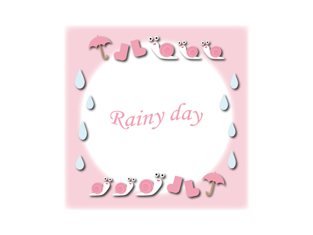 Illustration, frame, rainy season, snail, JPG and PNG