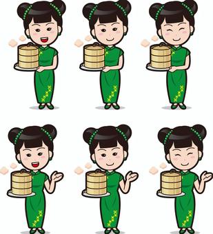 唐人街的招牌女孩(綠·2), JPG, PNG 和 EPS 唐人街的招牌女孩(綠·2), , JPG, PNG 和 EPS
