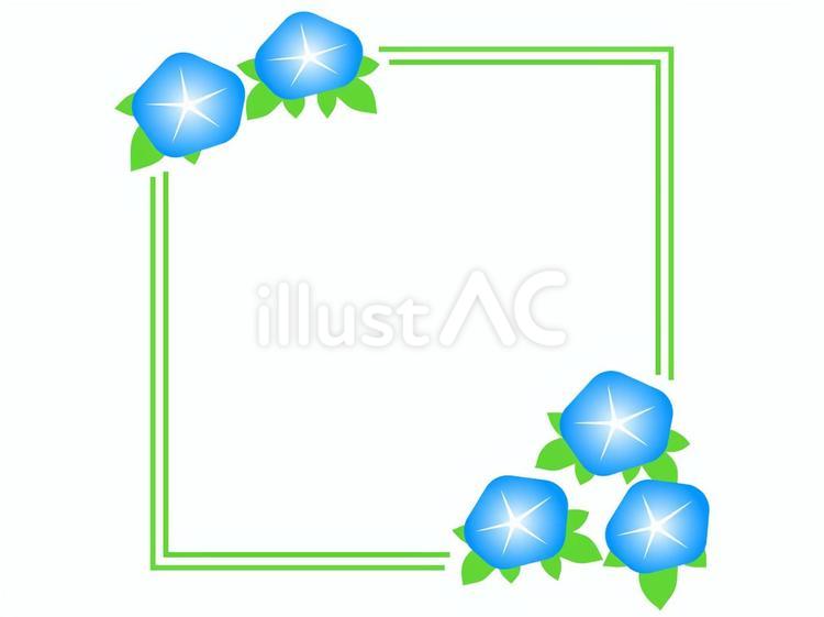 あさがおの花フレーム アサガオ,花,植物のイラスト素材