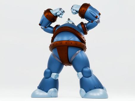 巨大ヒーローロボットのCGイラスト_1 ロボット,ヒーロー,巨大,レトロ,アニメ,漫画,ソフトビニール,人形,フィギュア,模型のイラスト素材