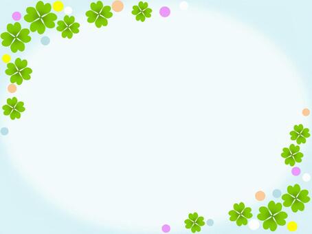 Four leaf clover wallpaper frame, background material, , JPG