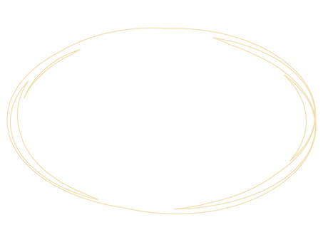 黄色のラフな楕円フレーム