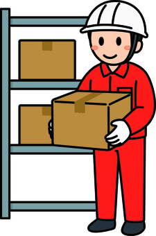 段ボールを運ぶ赤の作業員です。 段ボールを運ぶ赤の作業員です。 作業員,シンプル,スタッフ,従業員,アルバイト,パート,倉庫,運搬,物流,作業のイラスト素材