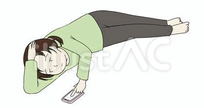 だらだらしてる女性 その2
