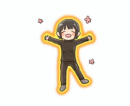 サーマルインナーを着て暖かい人のイラスト サーマルインナーを着て暖かい人のイラスト サーマルインナー,冬服,ヒート,温感,吸湿発熱繊維,寒さ対策,防寒着,防寒,あったかい,暖かいのイラスト素材