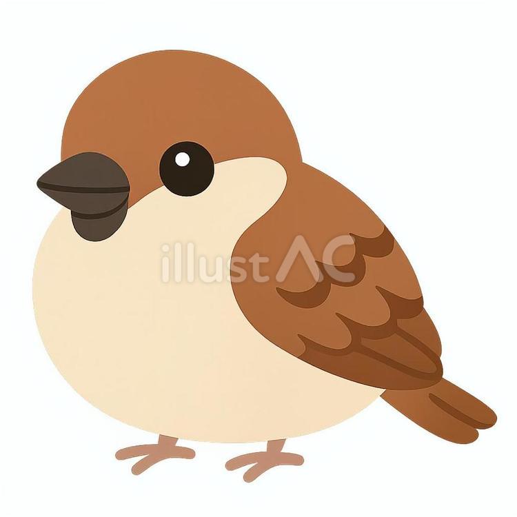 すずめ すずめ,鳥,動物のイラスト素材