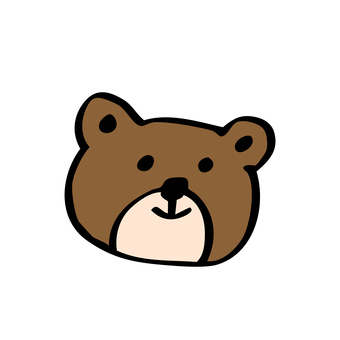ゆるかわくまの顔アイコン くま,どうぶつ,動物,イラスト,ベアー,ピンク,アイコン,キャラ,キャラクター,シンプルのイラスト素材