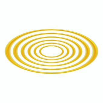 ぷっくりした黄色い円盤の3Dアイコン 楕円,円盤,アイコン,3d,立体,マーク,可愛い,フェミニン,キュート,渦のイラスト素材