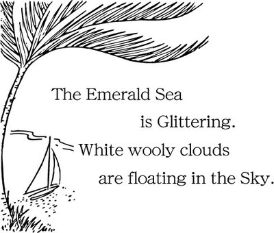 ヤシの木とヨット柄と英字ロゴ トロピカル,ヤシの木,英字,ロゴ,ヨット,マリーン,モノトーンのイラスト素材