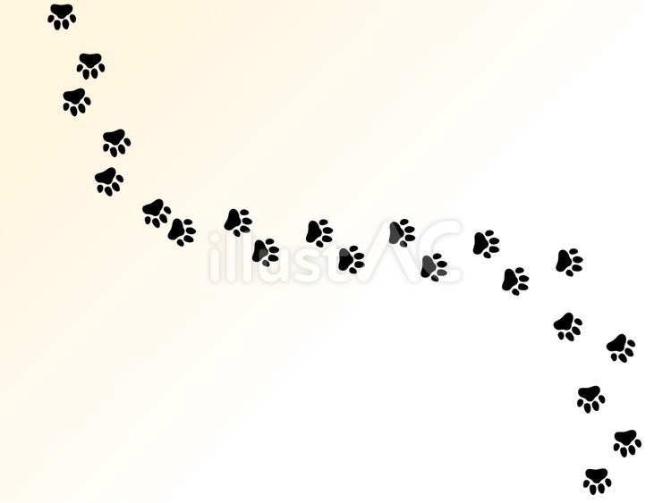 背景　犬 背景,犬,足跡のイラスト素材