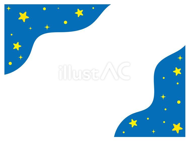 星空の背景フレーム素材 夜空,星空,背景のイラスト素材