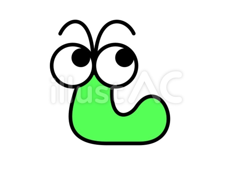 よくいそうな虫　緑 虫,動物,幼虫のイラスト素材