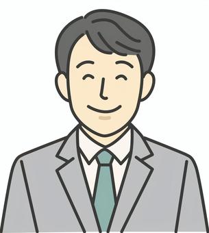 笑顔のビジネスマンC 会社員,ビジネス,笑顔のイラスト素材