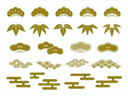 Illustration, with, natural, icon, 