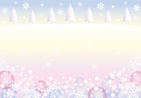 ロマンチックな雪原のフレーム 雪の結晶,ピンク,雪,キラキラ,クリスマス,冬,フレーム,かわいい,壁紙,カードのイラスト素材