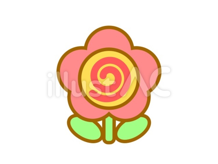 はなまる花　赤黄 花,はなまる,植物のイラスト素材