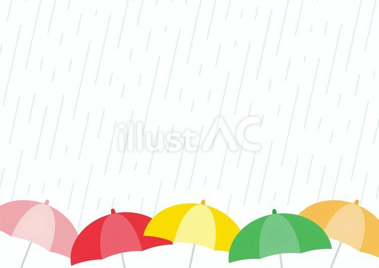 傘と雨の梅雨の背景 梅雨,傘,背景のイラスト素材