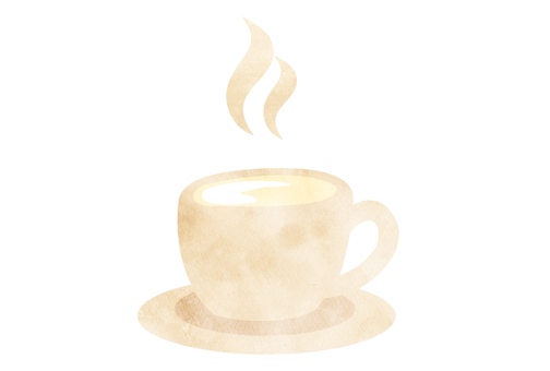 水彩風ホットミルクのイラスト ホットミルク,牛乳,水彩,コーヒーカップ,湯気,ホットドリンク,ティータイム,リラックス,飲み物,温かいのイラスト素材