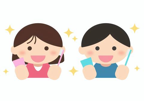 歯磨き 歯磨き,虫歯予防,歯ブラシ,男性,女性のイラスト素材