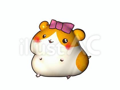 リボンつけたハムスター(立体)