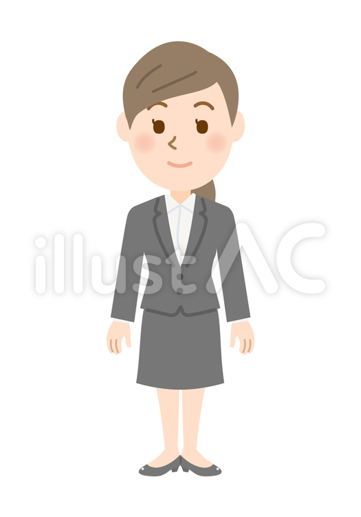 会社員女性 会社員,新入社員,オフィスレディのイラスト素材