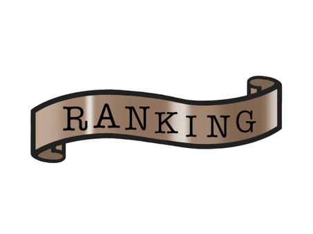 ランキング(順位)を表すリボンのバナー ランキング,順位,リボン,マーク,お洒落,順番,バナー,競う,カッコいい,イラストのイラスト素材