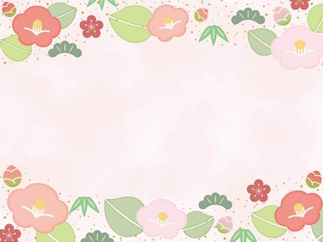 椿と松竹梅の背景2