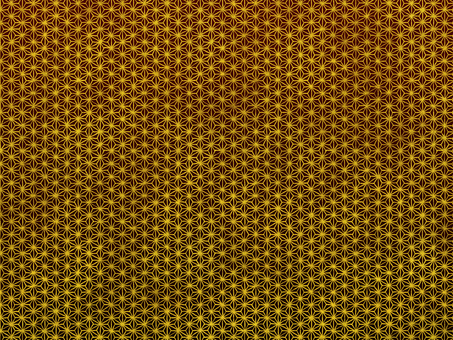 金色和柄パターン【麻の葉】蒔絵風 和柄,金色,蒔絵,背景,シームレスパターン,手描き,金蒔絵,金粉,漆塗り,ゴールドのイラスト素材
