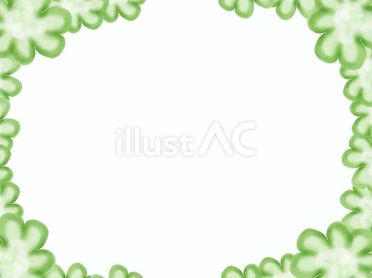 クローバー枠 クローバー,フレーム,植物のイラスト素材