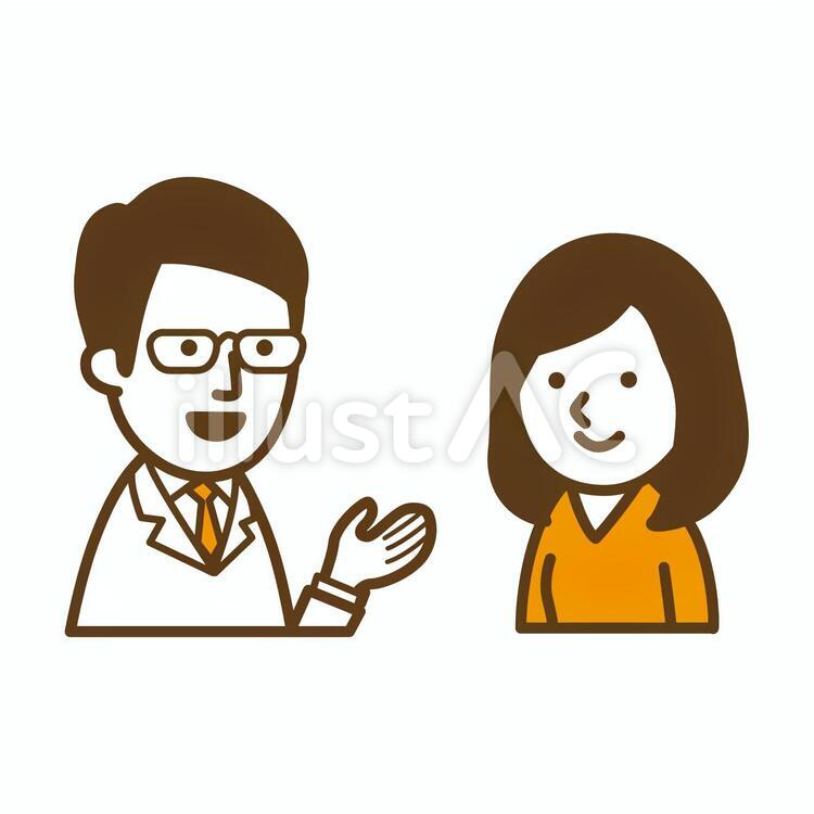 診察 医者,医師,お医者さんのイラスト素材