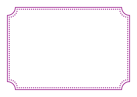 角丸へこみフレーム 紫 パープル ドット 角丸,へこみ,フレーム,枠,ラインフレーム,ライン,ドット,シンプルのイラスト素材
